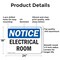 Signmission Electrical Room, 24 in W x Rectangle, Aluminum OS-2PACK-NS-A-1824-L-15568 - alternate 3